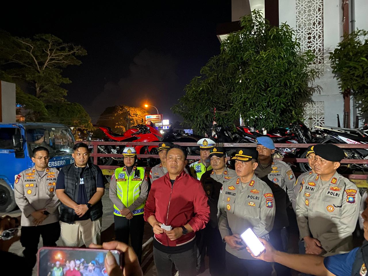 Kapolresta Barelang Pimpin Cipta Kondisi Amankan 115 Unit Sepeda Motor yang Menggunakan Knalpot Brong atau Tidak Sesuai Spesifikasi
