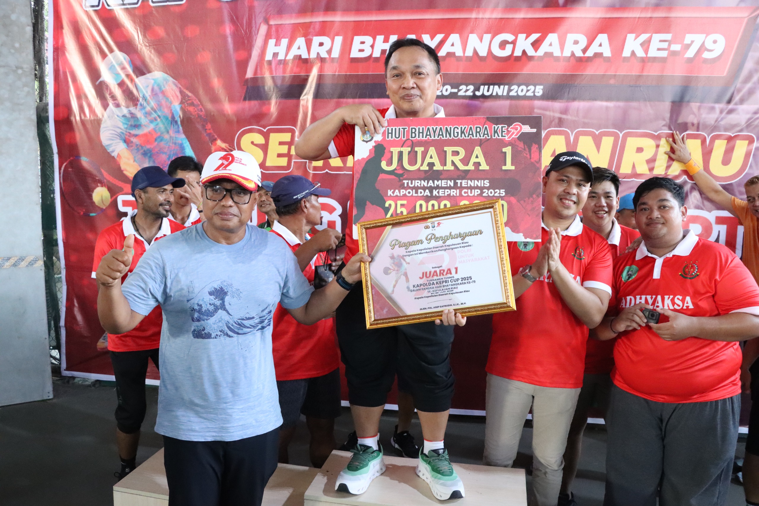 Sukses Gelar “Kapolda Kepri Cup” 2025, Kajari Kota Batam Jadi Juara Turnamen Tenis Hari Ulang Tahun Bhayangkara Ke-79