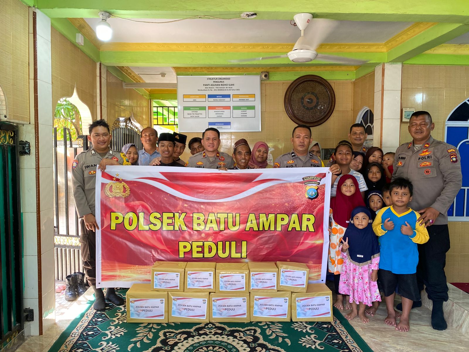 Polsek Batu Ampar Salurkan Bansos ke Panti Asuhan Ridho Ilahi, Wujud Kepedulian Polri Terhadap Sesama
